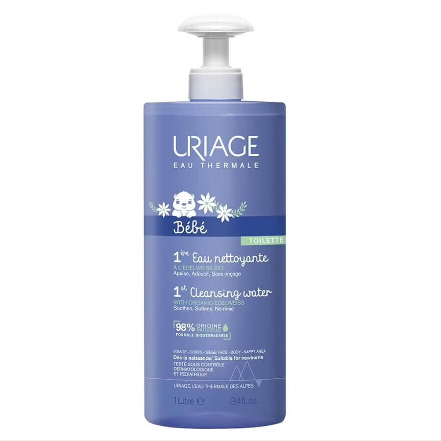 Uriage Bebe 1st Cleansing Baby Cleansing Water without suppuration, 1000ml