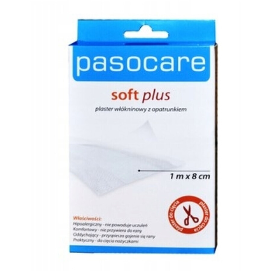 Pasocare Pflaster Pflaster Soft Plus, 1m x 8cm, Soft Plus, 1 Stück - Longlife!