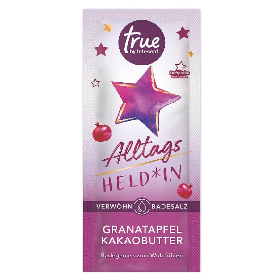 By tetesept, Alltags Held In, Aditiv de baie parfumat cu rodie și unt de cacao, 50g