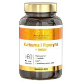 Noble Health, Kurkuma met piperine en gember, 60 capsules