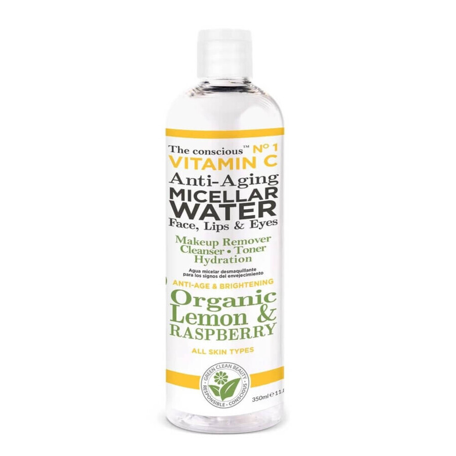 The Conscious anti-aging micellar lotion with organic lemon and raspberry, 350ml