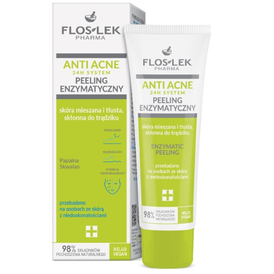 Comprar Flos-Lek Pharma Anti Acné Peeling enzimático para pieles mixtas y con tendencia acneica, 50 ml Flos-Lek Pharma Anti Acné Peeling enzimático para pieles mixtas y con tendencia acneica, 50 ml