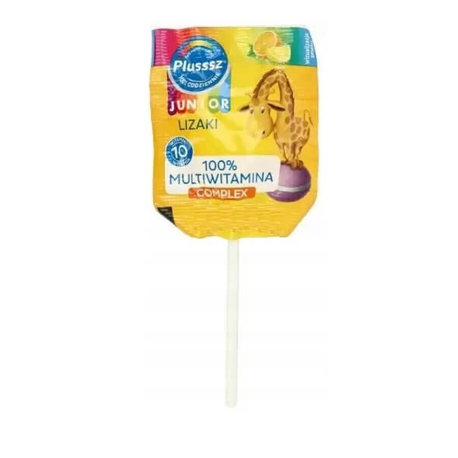 Plusssz Junior Multivitamine Lollipops fără zahăr, 1 buc
