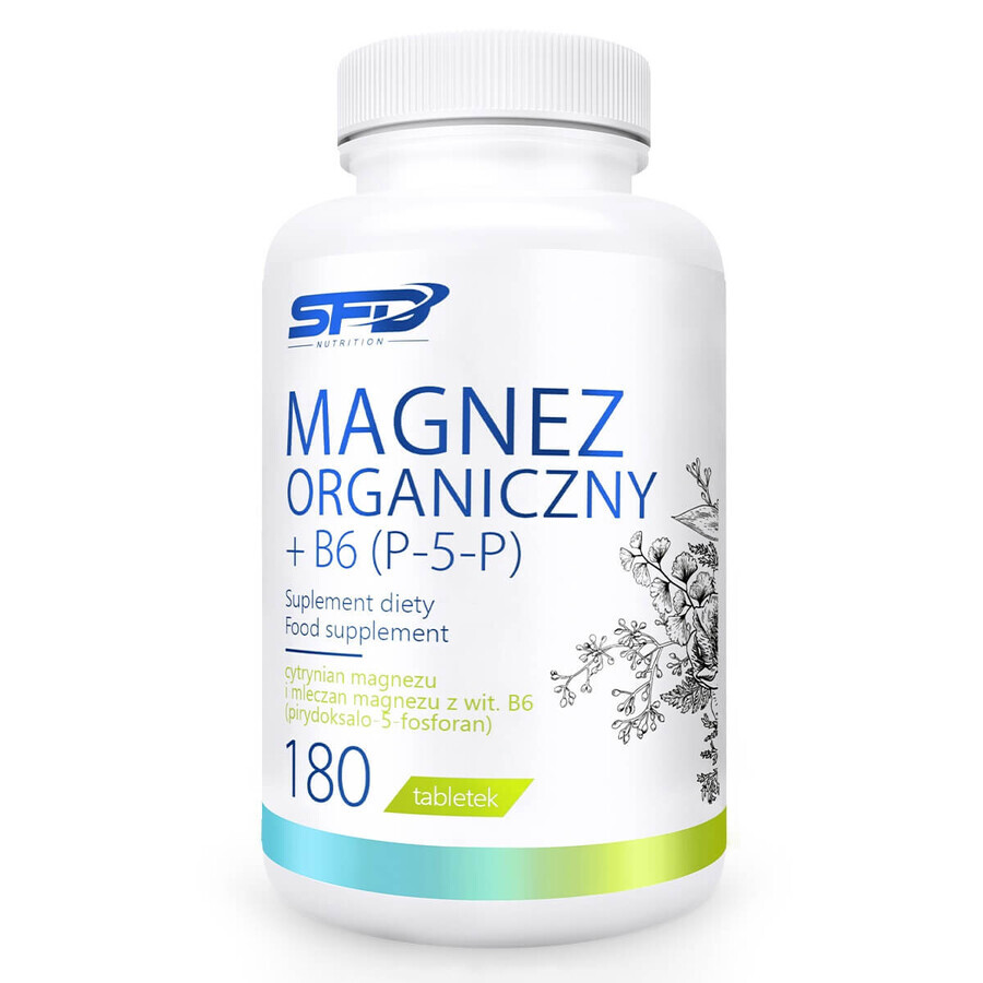 SFD Organic magnesium + B6 P-5-P, 180 tablets