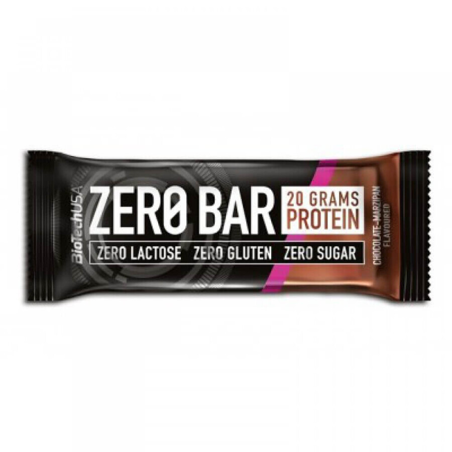 Winkel op Eiwitreep Chocolade en Marsepein Zero Reep, 50 g, BioTechUSA Eiwitreep Chocolade en Marsepein Zero Reep, 50 g, BioTechUSA