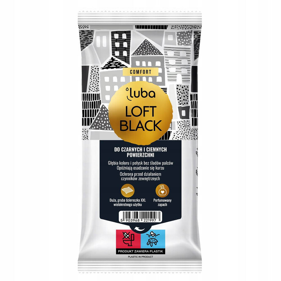 Toallitas Luba para superficies negras y oscuras, 30 unidades