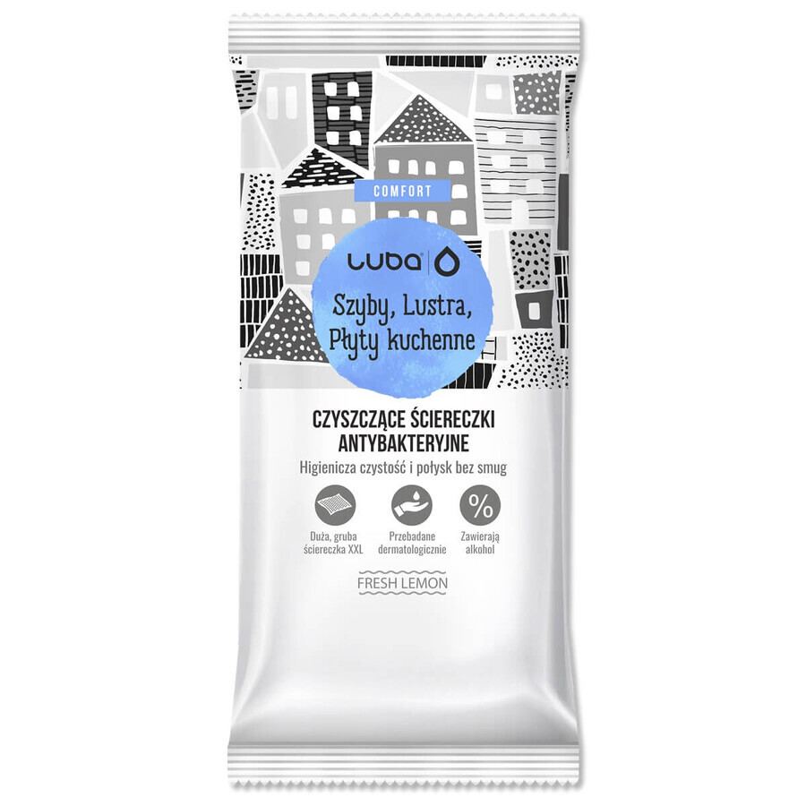 Luba Comfort Glass Cleaner pentru oglinzi și întrebări de bucătărie, 32 bucăți