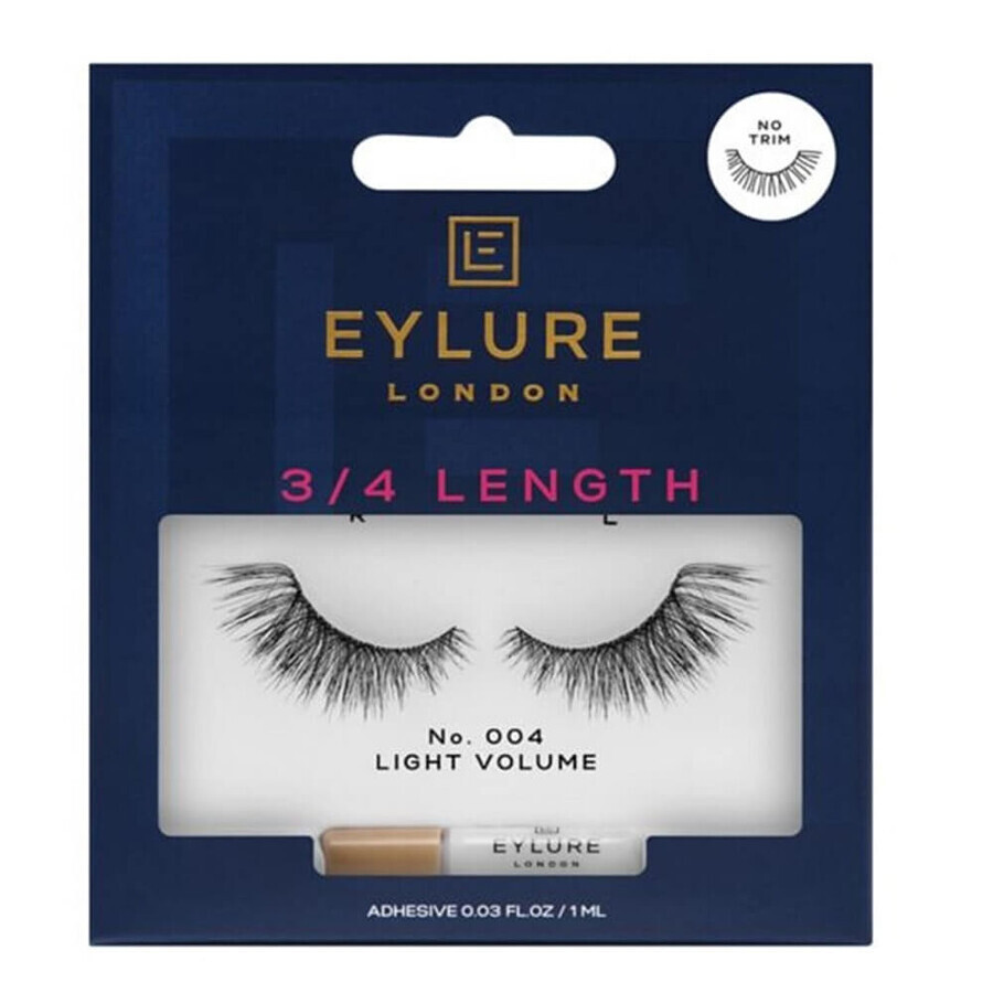 Eylure 3/4 Length Lashes Gene artificiale cu adeziv cu efect de îngroșare Nr. 004