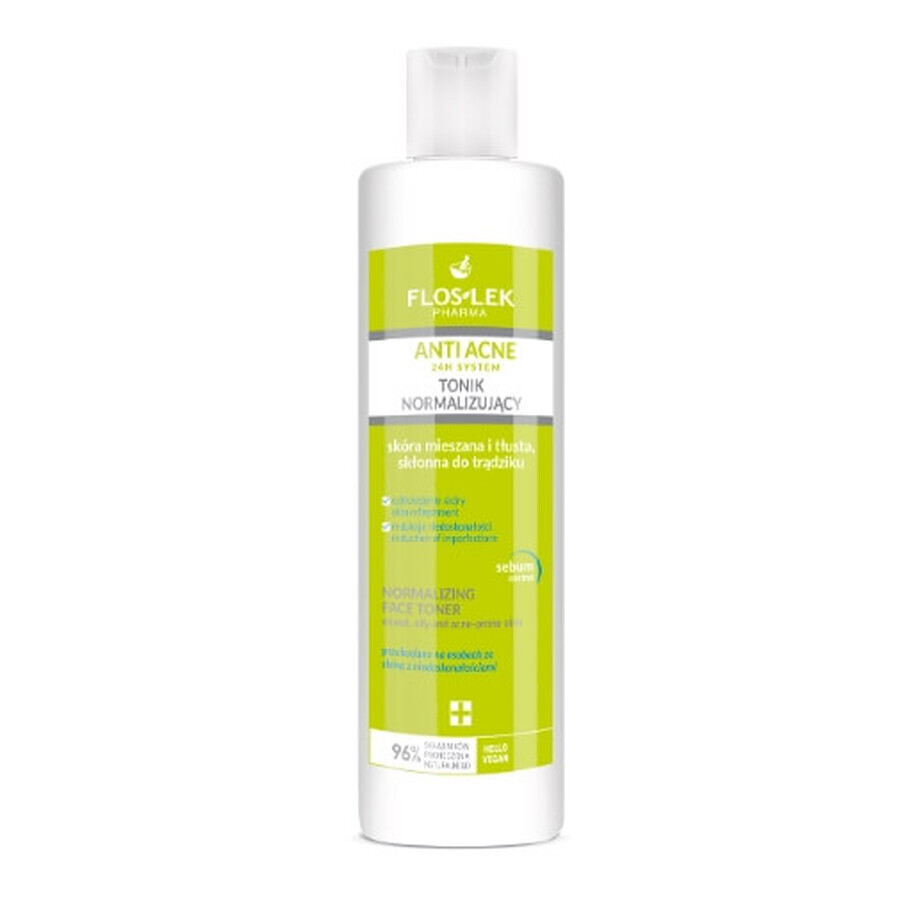 Boutique Flos-Lek Pharma Anti Acne Normalising Tonic pour les peaux mixtes et sujettes à l'acné, 225 ml Flos-Lek Pharma Anti Acne Normalising Tonic pour les peaux mixtes et sujettes à l'acné, 225 ml