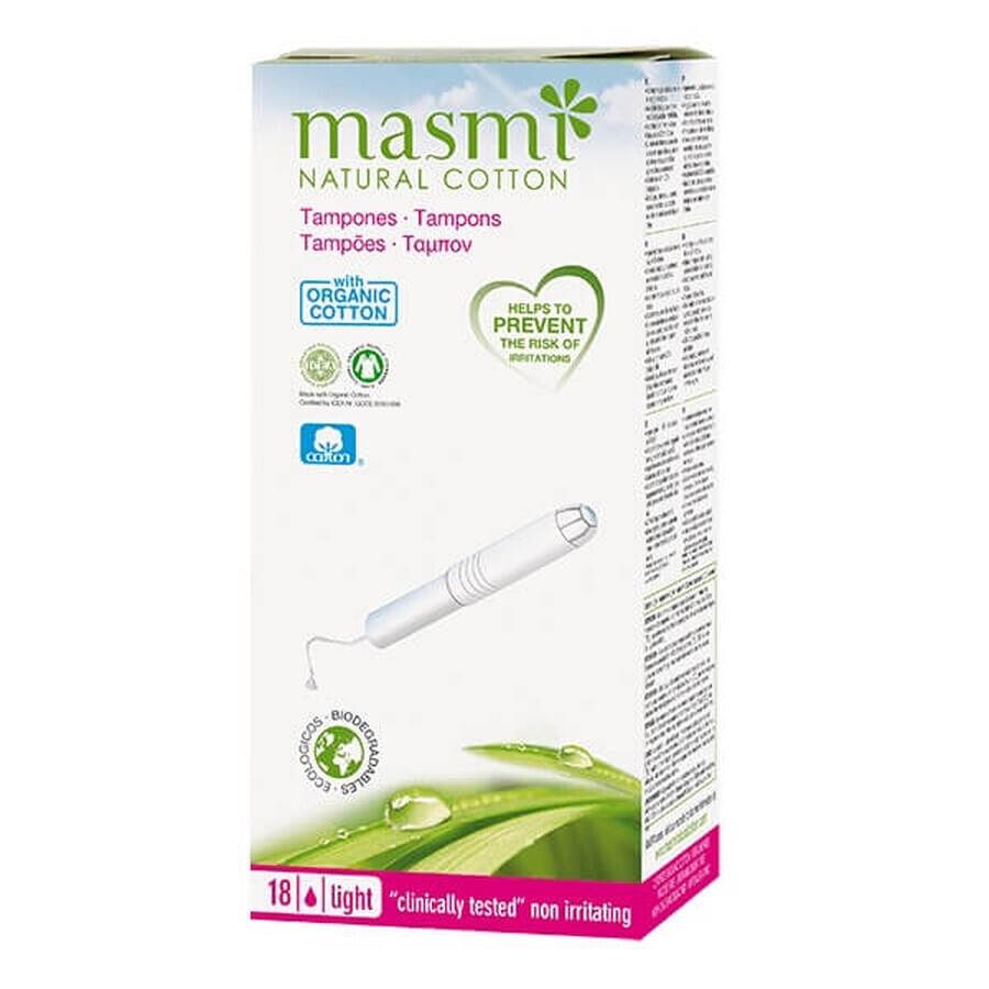 Buy Masmi pads with applicator Organic Buffalo Light, 18 pieces Masmi pads with applicator Organic Buffalo Light, 18 pieces
