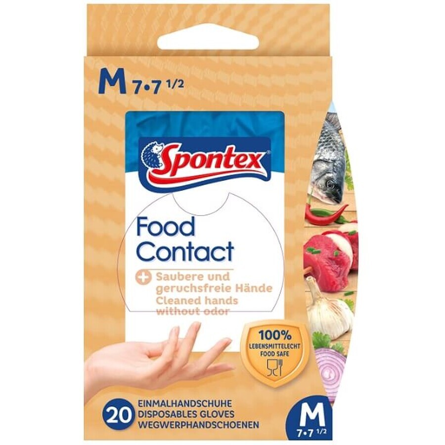Cumpără Spontex, contact alimentar, mănuși din nitril, 20 bucăți Spontex, contact alimentar, mănuși din nitril, 20 bucăți