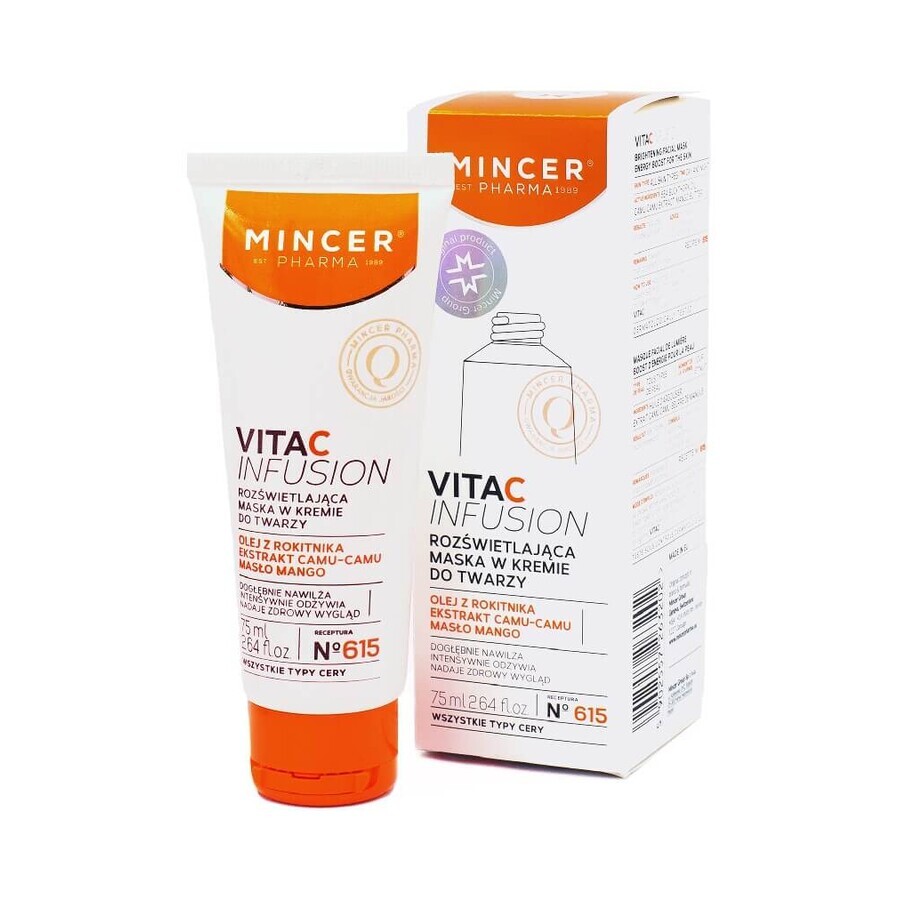Cumpără Mincer Pharma Vita C Infusion Brightening Cream Mask No.615, 75ml Mincer Pharma Vita C Infusion Brightening Cream Mask No.615, 75ml