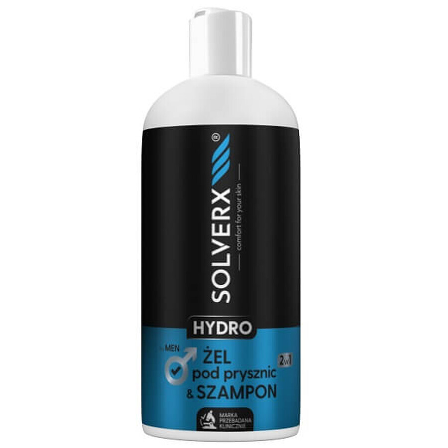 Solverx Hydro el douche en shampoo 2in1 voor mannen, 400ml