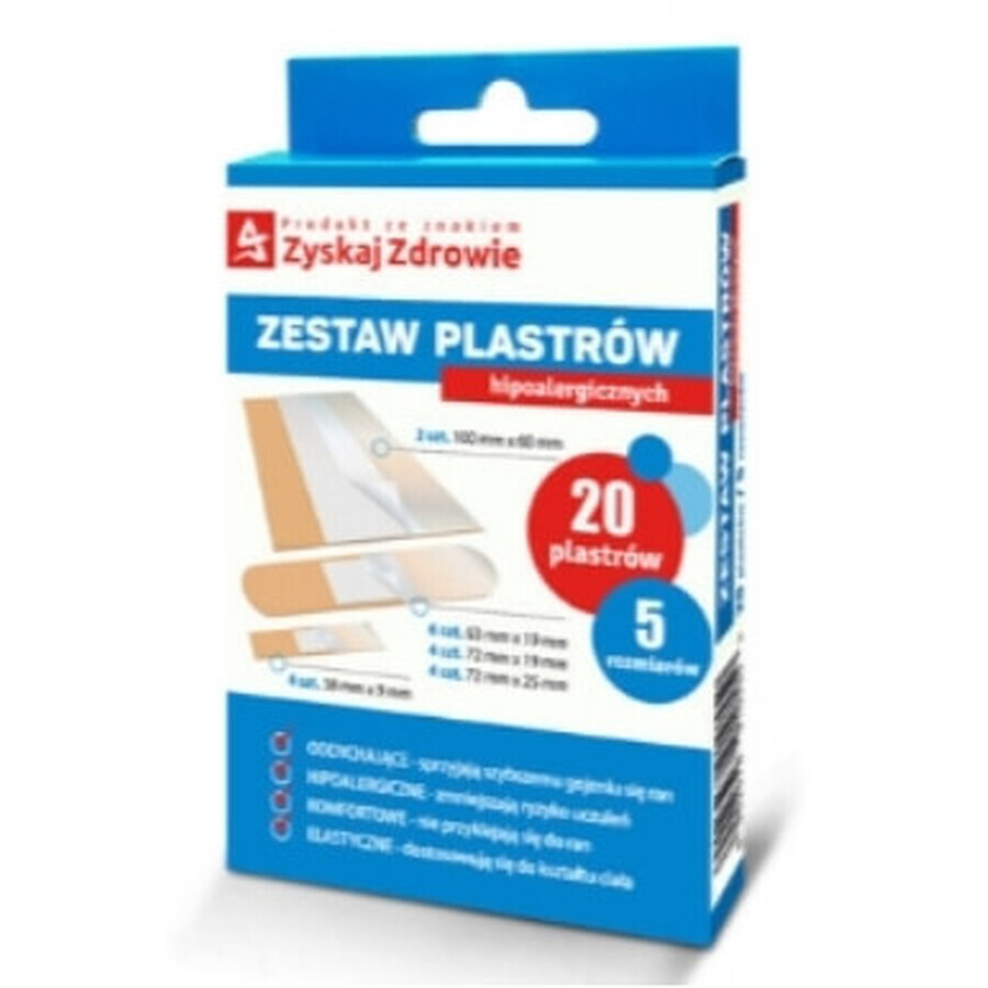 Set, plasturi hipoalergenici, 20 bucăți - Durată lungă de viață!