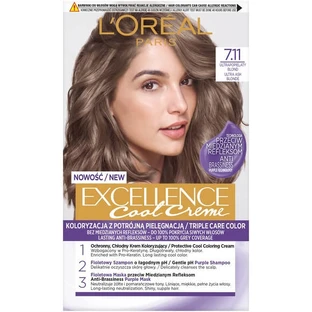 L'Oreal Paris Excellence Cool Creme Dye 7.11 Blond Ultra Ultra Weiß