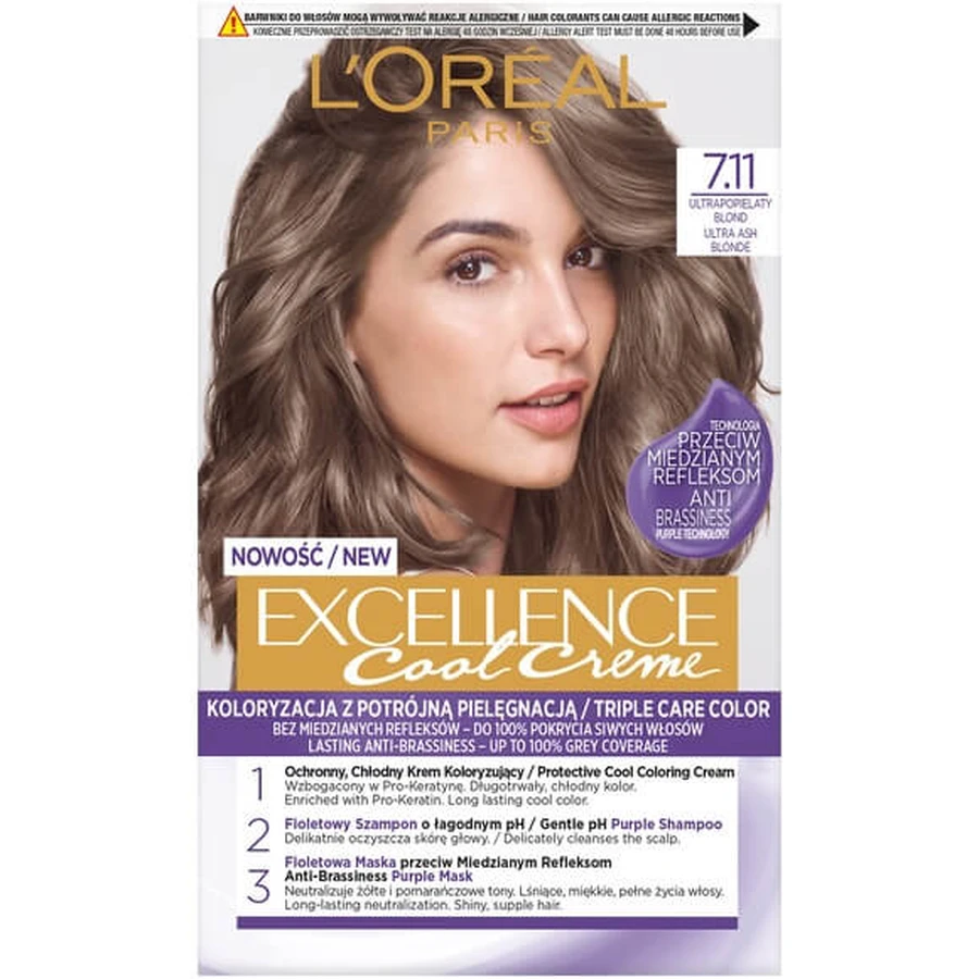 L'Oreal Paris Excellence Cool Creme Dye 7.11 Blond Ultra Ultra Weiß