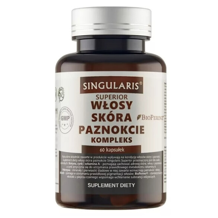 Complesso di cera, pelle e unghie Singularis, 120 capsule