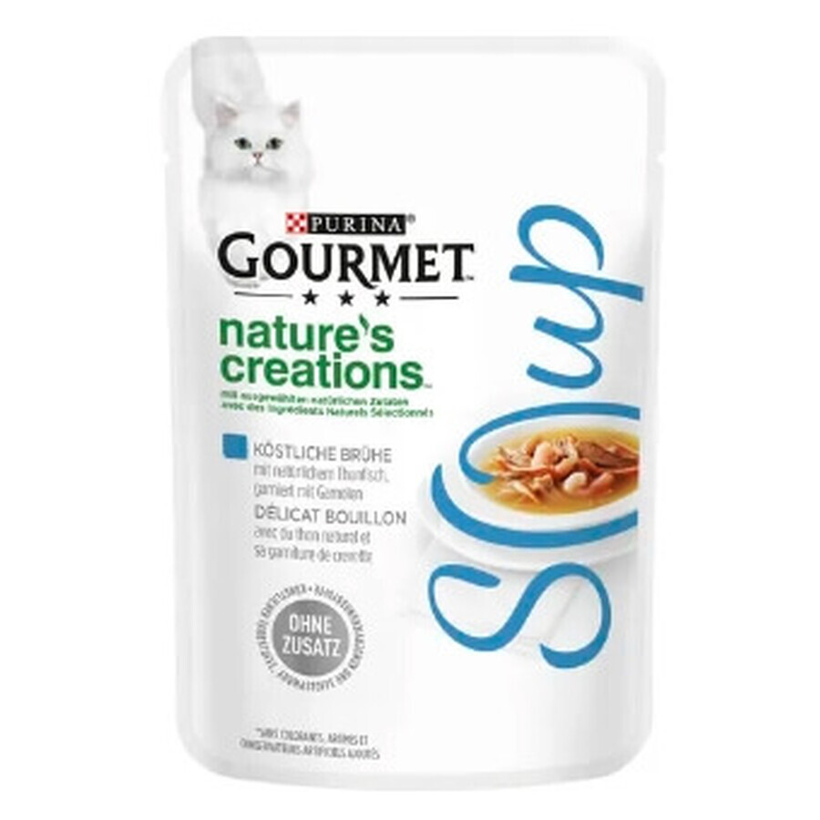 Comprar Purina Gourmet, Sopa para gatos con tripa natural y gambas, 40g Purina Gourmet, Sopa para gatos con tripa natural y gambas, 40g