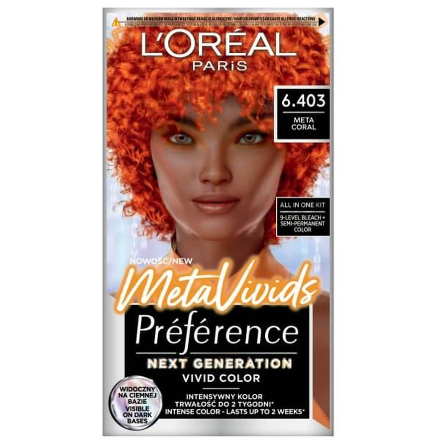 L'Oreal Paris Voorkeur MetaVivids Kleurwas 6.403 Meta Koraal
