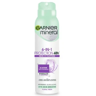 Spray antiperspirant Garnier Mineral 6-in-1 Protection Floral Fresh, 150ml