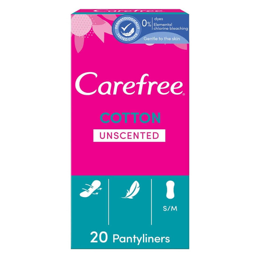 Boutique Carefree, coton normal, serviettes hygiéniques, 20 pcs Carefree, coton normal, serviettes hygiéniques, 20 pcs