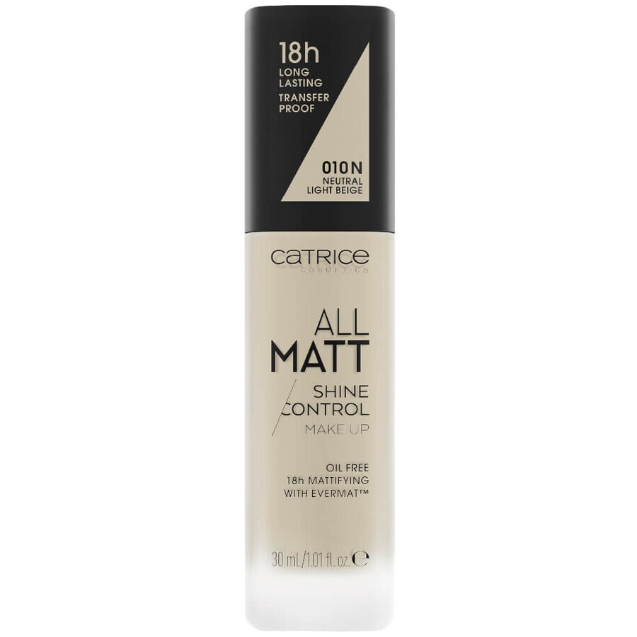 Buy Mattifying foundation Catrice 010 N Neutral Light Beige, 30ml Mattifying foundation Catrice 010 N Neutral Light Beige, 30ml