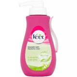 Veet Crema depilatoria hidratante para piel seca con bomba, 400 ml