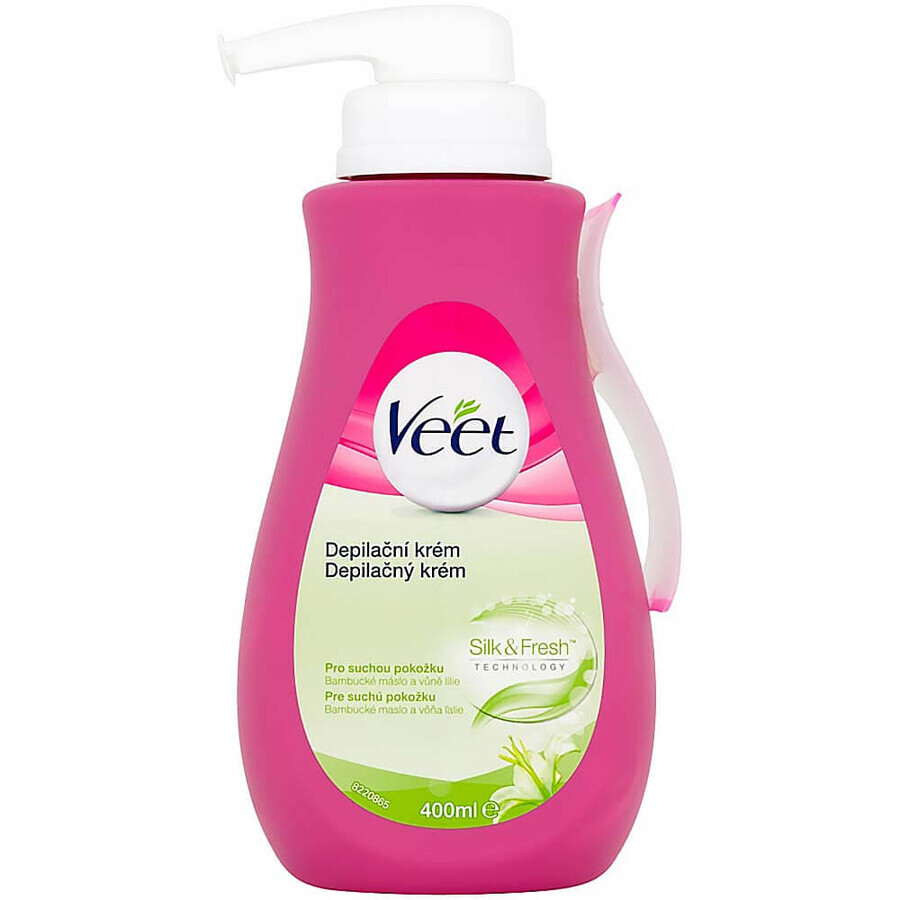 Acquista Veet Crema depilatoria idratante per pelli secche con pompa, 400 ml Veet Crema depilatoria idratante per pelli secche con pompa, 400 ml