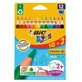 Crayons Evolution, triangulaires, 12 couleurs