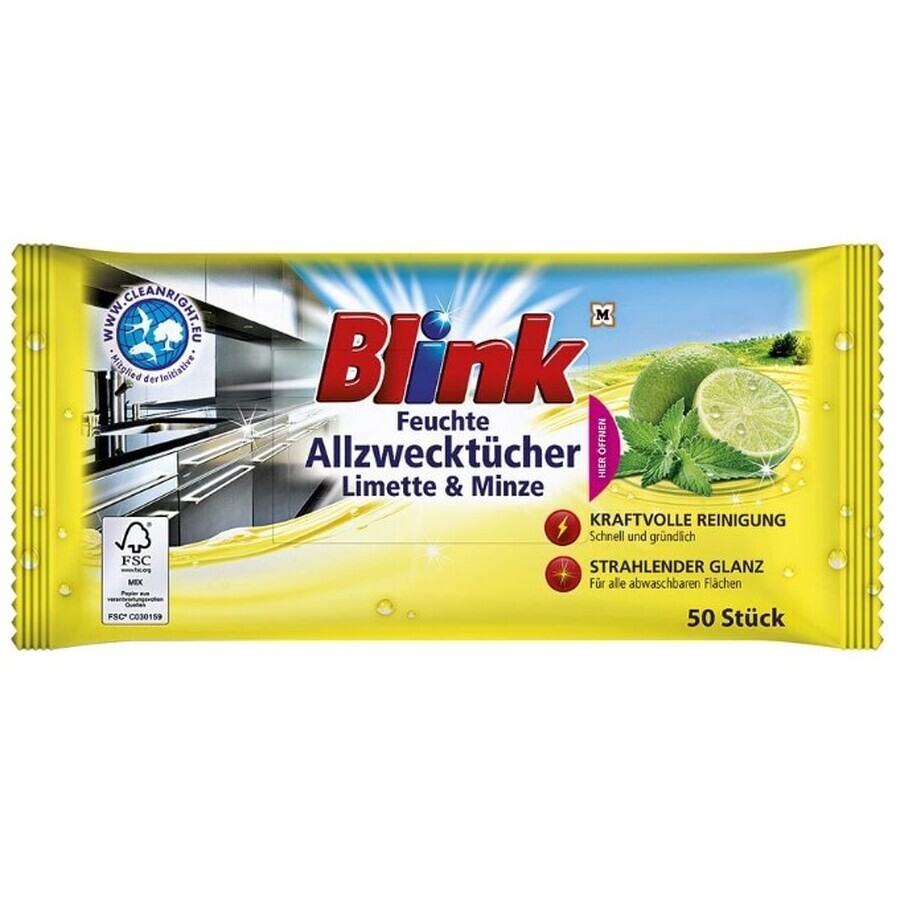 Blink, multifunctional towels, lime and mint, 50 pieces