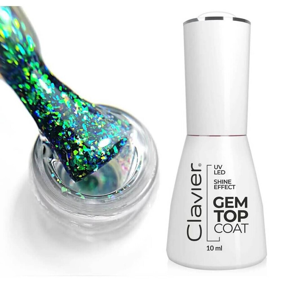 Comprar Clavier Luxury Gem Hybrid Top Coat G05 Esmeralda, 10ml Clavier Luxury Gem Hybrid Top Coat G05 Esmeralda, 10ml