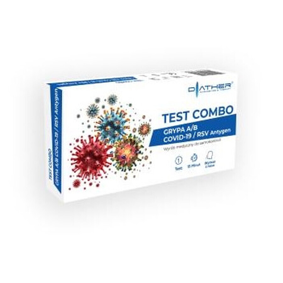 Test combinat pentru antigenul gripei A/B Covid-19/RSV, 1 bucată - Termen lung!