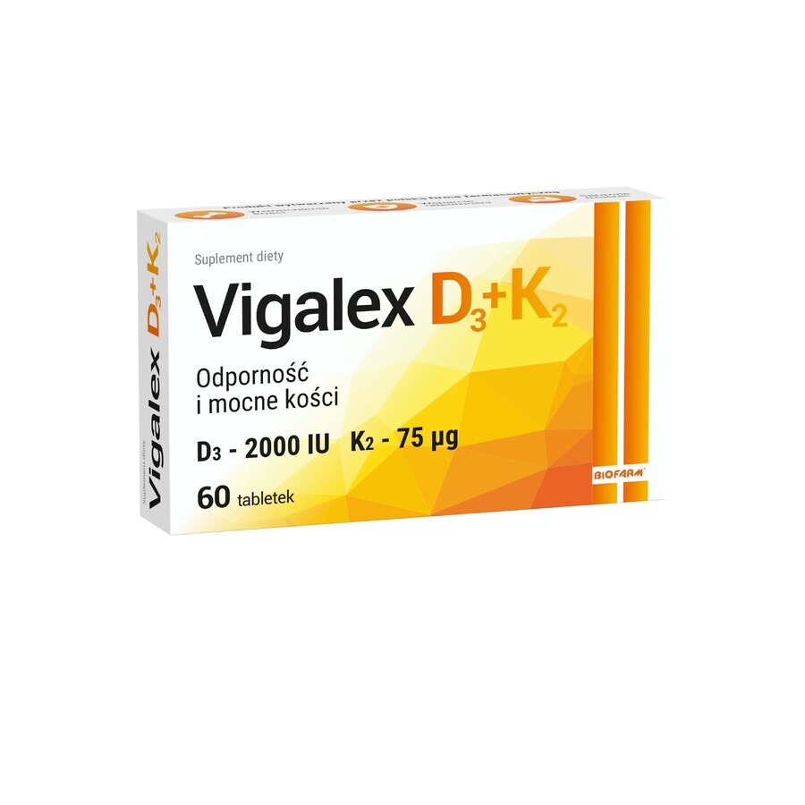 Vigalex D3 + K2, 60 tablets