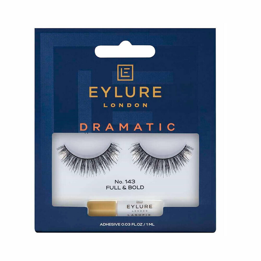 Eylure Dramatic Lashes Künstliche Wimpern mit Kleber Doppelter Volumeneffekt Nr. 143