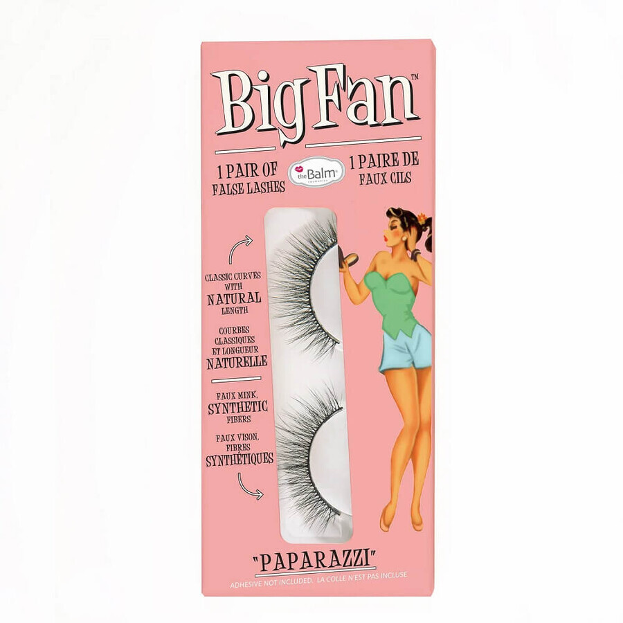 The Balm Big Fan pestañas postizas Pestañas artificiales Pestañas artificiales en una tira de paparazzi