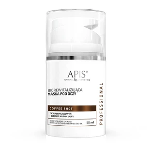 Apis Coffee Shot Bio masque revitalisant pour les yeux à l'acide de café et à l'huile de graines de café, 50ml