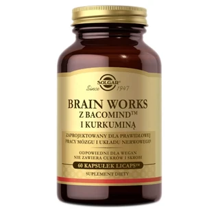 Solgar Brain Works met bacomind en curcumine, 60 capsules