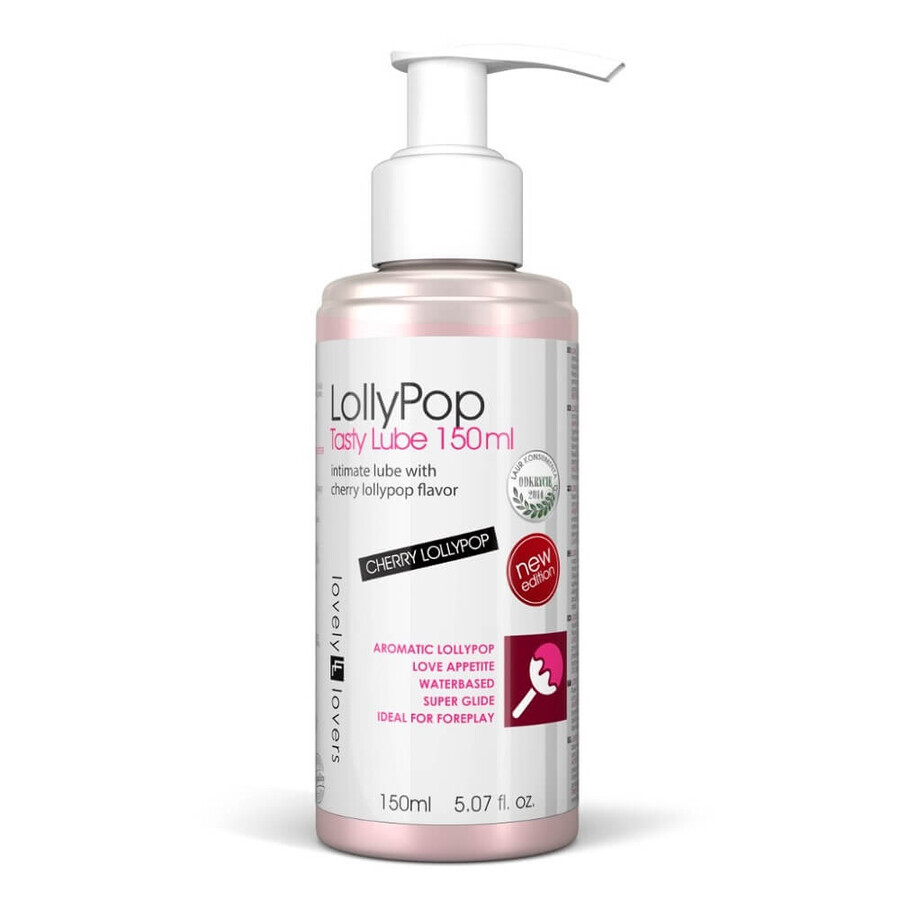 Lovely Lovers LollyPop Tasty Lube intim el cu aromă de vin lollipop, 150ml