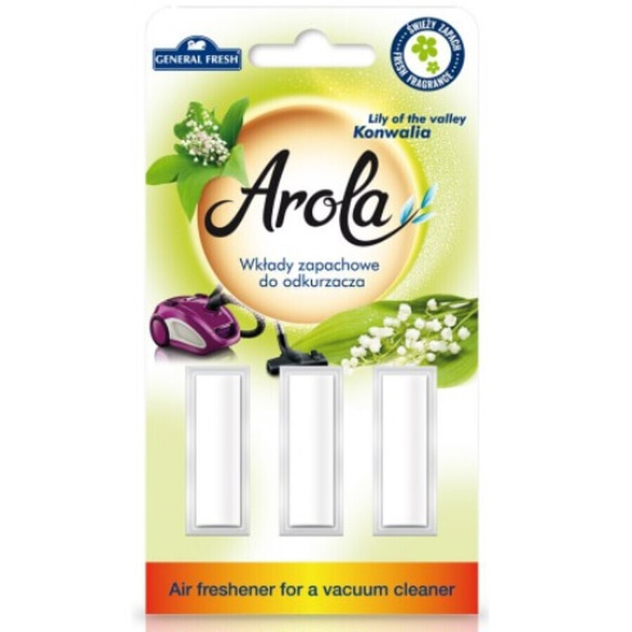 General Fresh, cartuccia per aspirapolvere con mughetto, 3 pezzi