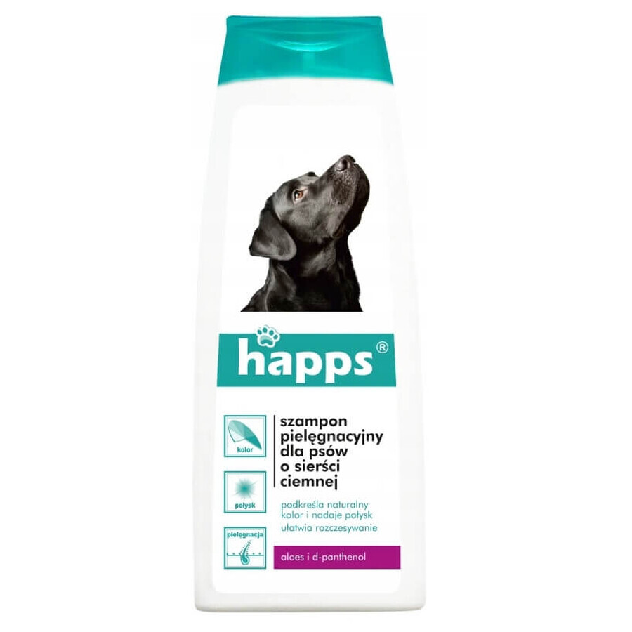 Happs grooming shampoo for dogs with dark coats, 200 ml