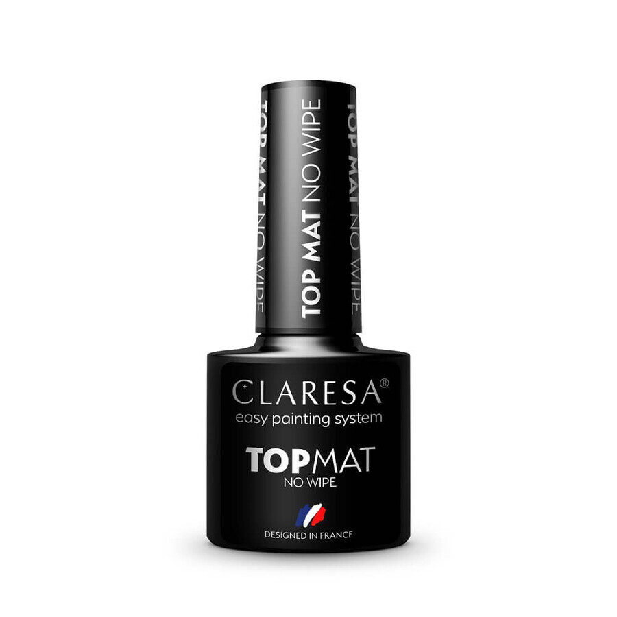 Claresa Top Matt No Wipe No Wipe endurecedor superior mate para barniz híbrido, 5g