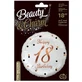 Foil balloon Happy Birthday 18, white, 1 pc