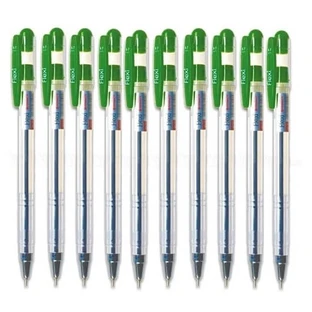 Penna a sfera flessibile, verde, 10 pezzi