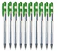 Penna a sfera flessibile, verde, 10 pezzi