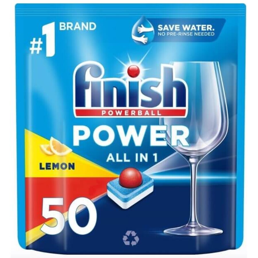 Finish Power All in 1 dishwasher tablets Lemon cubes 50 pcs