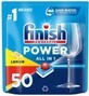 Finish Power Pastillas lavavajillas Todo en 1 Cubitos de lim&#243;n 50 uds.