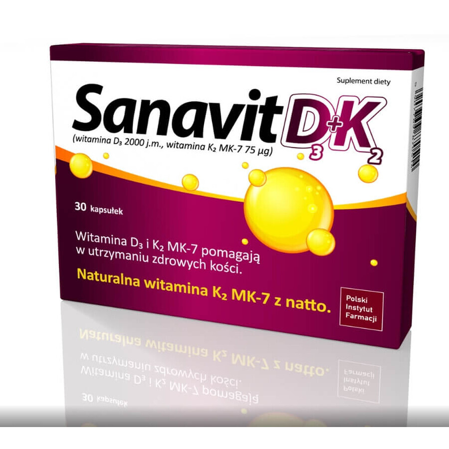 Sanavit D3 + K2, 30 capsules