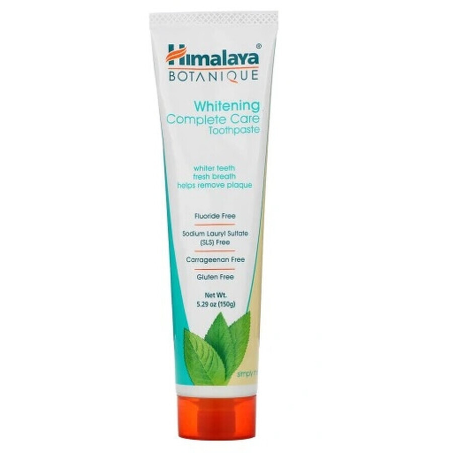 Himalaya Botanique Whitening, Complete Care Whitening Toothpaste Simply Mint, 150g