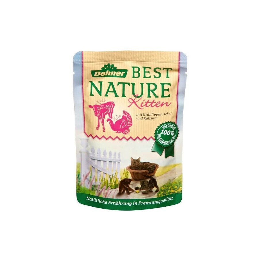 Dehner, Best Nature, Katzennassfutter, Kalb und Pute, 85g