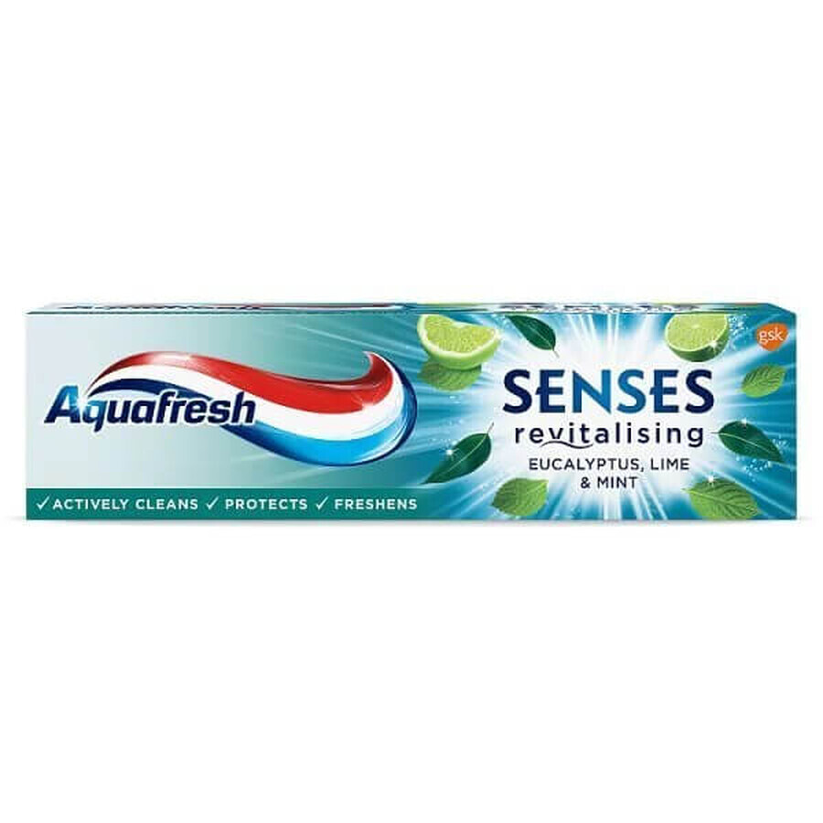 Aquafresh Senses Eucalyptus amp; Lime amp; Mint Revitalizing Toothpaste, 75ml